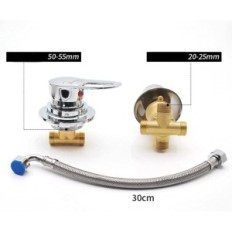 Distributore doccia 2-5 AFUDER 2-5. Uscite in ceramica. Brass Chrome. Esposizione cromata