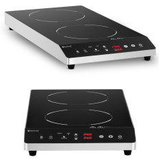 Fornuis. Inductieplaat. Achternaam 2 Verwarmingsvelden. 26 cm LED 1800 W