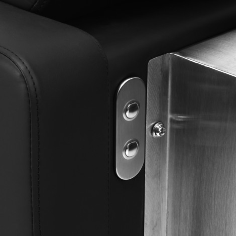 Gabbiano Sylvia Friseur-Waschstation schwarz — Detailaufnahme Armlehne