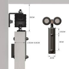 Wolfbird Bifold glidende fittings 0,9 m til 2 dører 92cm