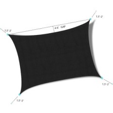 NEM Shading vitorla téglalap alakú Ankuka 4x6m vízálló UV fekete