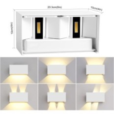 Rabljeni / Rabljeni Kingwen 20W LED stenske svetilke 4 kose 3000k toplotno belo IP65