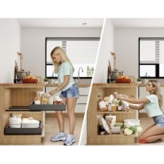 ICARE Telescopic Lådan Justerbar 32-52 cm Kök Arrangör Grå Stål