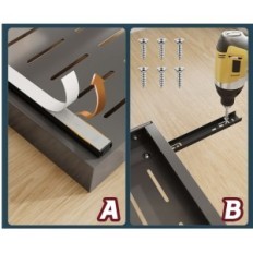 Icare Teleskopschublade Einstellbar 32-52 cm Küchenorganisator grauer Stahl