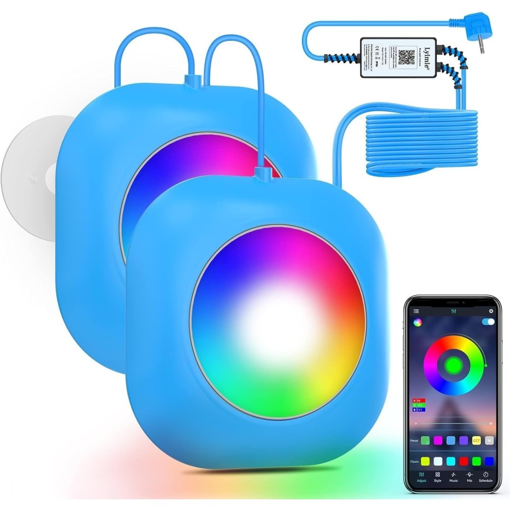 Lámpara inalámbrica LED para Lylmle 40 en 12V IP68 con un cable de 8 m, 2 PC.