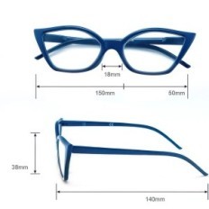 Lendo óculos de óculos Kodilin Womens Anti-reflexo "Cat Eye" +2,00