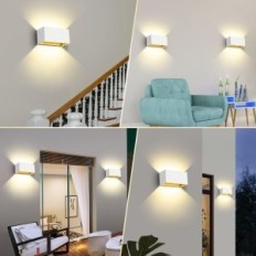 Lampy ścienne LED Kingwen 20W 2 szt. IP65 3000K ciepłe białe regulowane