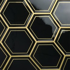 3d αυτοκόλλητα τοίχου varalaps εξαγωνικό μαύρο 30,5x30,5 cm 20 τεμ.