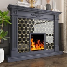 3D wall stickers VaryPaper hexagonal black 30.5x30,5 cm 20 pcs.