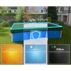 Gebrauchte Winterabdeckung Planenfux Rechteckig für Pool 460x260 cm UV