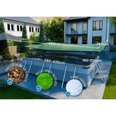 Cover invernali usati Planenfux rettangolare per piscina 460x260 cm UV