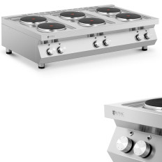 Ηλεκτρική κουζίνα 6-πλάκα ρυθμιζόμενη Wed. 22 cm 6 x 2600 W 400 V Ιταλία