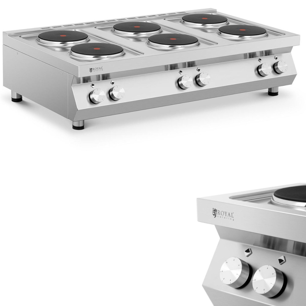 Elektrische keuken 6-plaat verstelbare woensdag. 22 cm 6 x 2600 W 400 V Italië