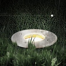 Phare de jardin Iring IP67 LED GU10 230V, exposition ronde 11x12cm