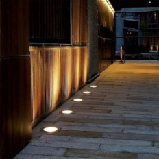 Garden Headlight Iring IP67 LED GU10 230V, Round 11x12cm Exhibition