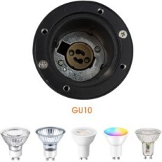 Dārza lukturu ip67 LED GU10 230V, 11x12cm izstāde