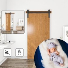 SankeyTew passende montage 152 cm voor dubbele vouwdeuren. Zwart