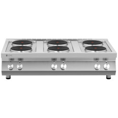 Elektrische keuken 6-plaat verstelbare woensdag. 22 cm 6 x 2600 W 400 V Italië