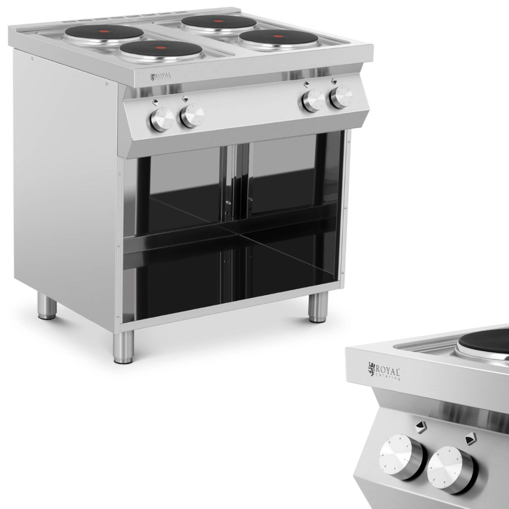Cozinha elétrica 4-plataforma de retisão com base aberto 4 x 2600 W 400V Itália