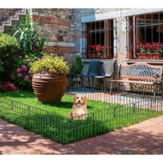Clôture de panneau de Liantral 25pcs. Sans creuser chez les chiens et les animaux
