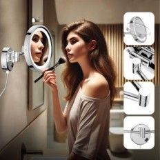 Kosmeetilised peeglid LED ASKO 7X suurendusase seina 25cm