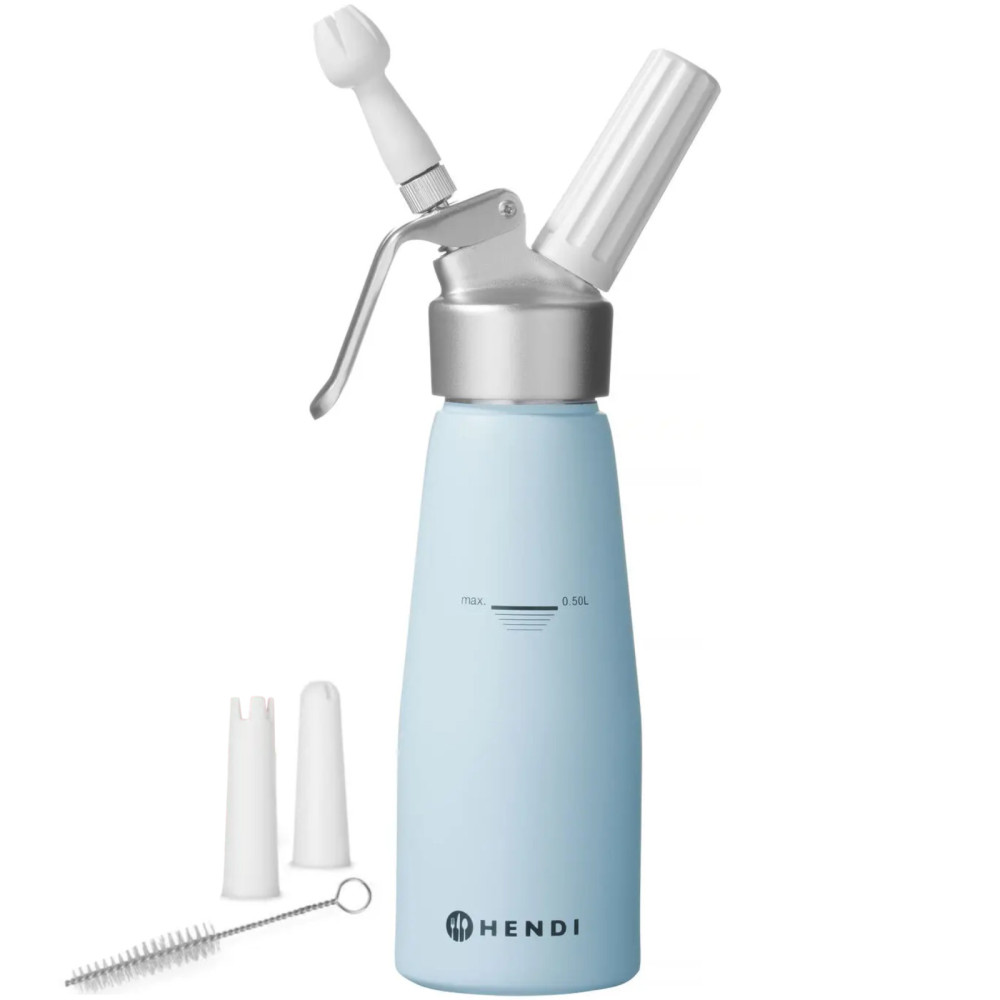 Siphon a tejszínhabbal kékre 0,5 l - Hendi 975862