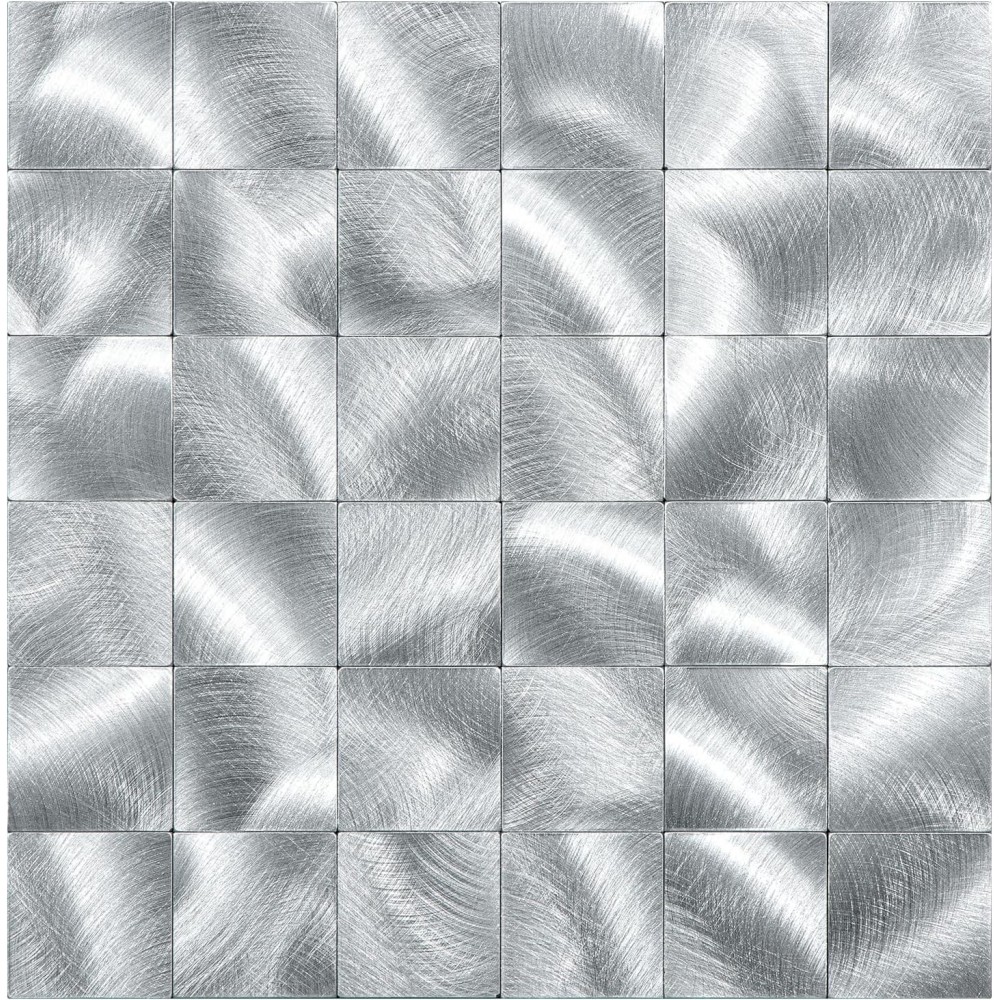 Tiles auto-adhésives Wostick Metal METAL 4MM 10 PCS. Sur le mur