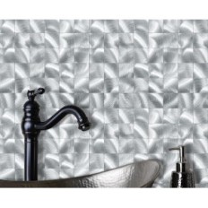 Self-adhesive tiles Wostick metal 4mm 10 pcs. On the wall