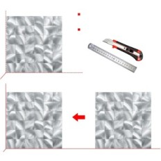 Tiles auto-adhésives Wostick Metal METAL 4MM 10 PCS. Sur le mur