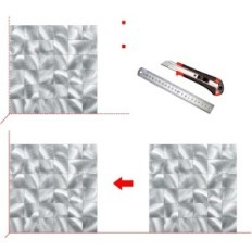 Tiles auto-adhésives Wostick Metal METAL 4MM 10 PCS. Sur le mur