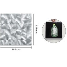 Tiles auto-adhésives Wostick Metal METAL 4MM 10 PCS. Sur le mur