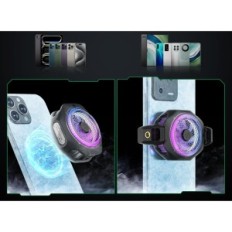 Črni magnetni hladilnik morskega psa za 4PRO z RGB in TEMP CONTROL.