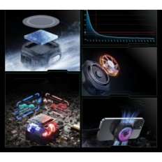 Raffreddatore magnetico di squalo nero per 4pro con controllo RGB e TEMP.