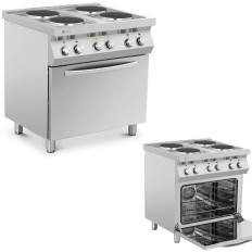 4-plaat elektrische keuken met een oven 4 x 2600 in 3 kW 400 V Italië