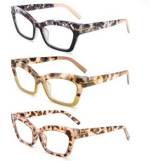 Leesbril KollySeek 3 stuks. Cat Eye Retro voor Dames +1.00