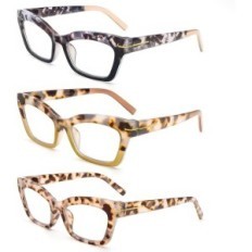 Leesbril KollySeek 3 stuks. Cat Eye Retro voor Dames +1.00