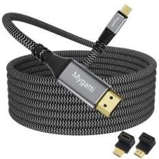 Mygatti USB-C kabel za HDMI 10m 4K UHD z adapterjem 90/270 °