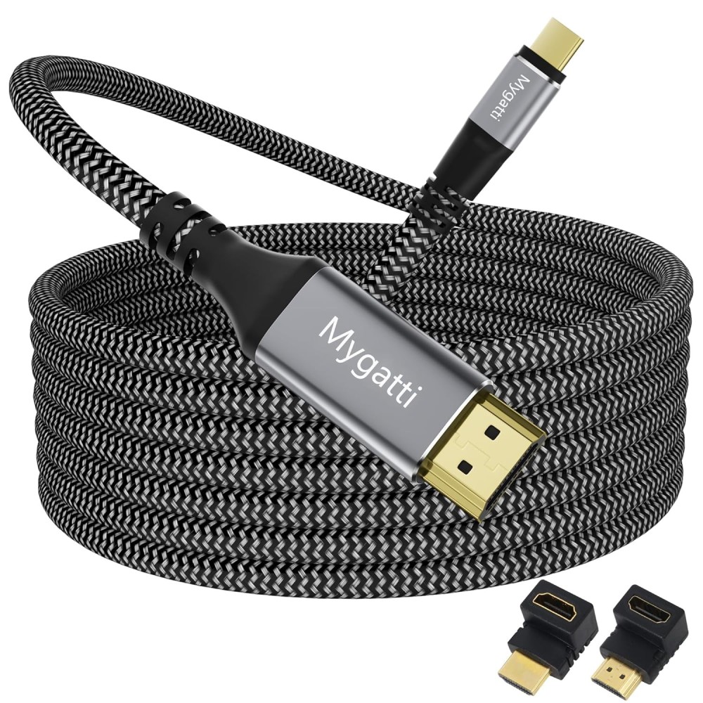 Mygatti USB-C kábel pre HDMI 10M 4K UHD s adaptérom 90/270 °