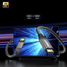 Mygatti USB-C kábel pre HDMI 10M 4K UHD s adaptérom 90/270 °