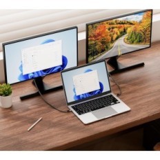 Mygatti USB-C-Kabel für HDMI 10M 4K UHD mit Adapter 90/270 °