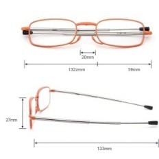 Zložljiva očala za branje Kokobin jekla Mini modra z ohišjem +2.50