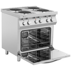 4-plaat elektrische keuken met een oven 4 x 2600 in 3 kW 400 V Italië