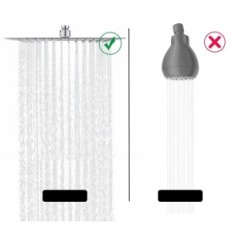 Used Detbom 16 "shower head 304 steel nozzles 40x40cm