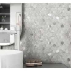 3D samolepky Hexagonální na zdi mramoru a kovů 10 listů