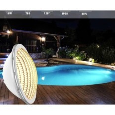 Pool LillMle PAR56 18W LED IP68 12V DC / AC soojuse valge 3000K