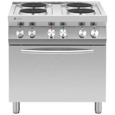 Cozinha elétrica de 4 pratos com um forno 4 x 2600 em 3 kw 400 v Itália