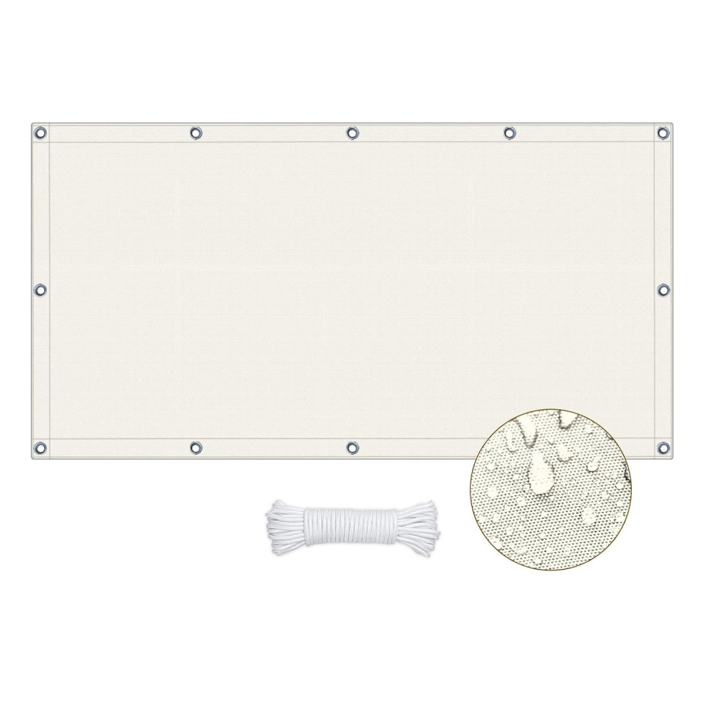 Syneshlee 3x4 m d'occasion crème de marquise rectangulaire UV imperméable avec une corde