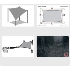 Použité Sunnylaxx plachty plachta 5x5x7 m krém UV