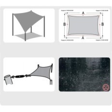 Rabljen Sunnilaxx Sail jadranje 5x5x7 M Cream UV