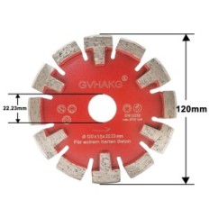 Gebruikte Gvhakg Tuck Point 120 mm Diamond Shield voor Concrete Shape T